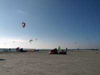 Kite surfing in the Lagoon of Langebaan