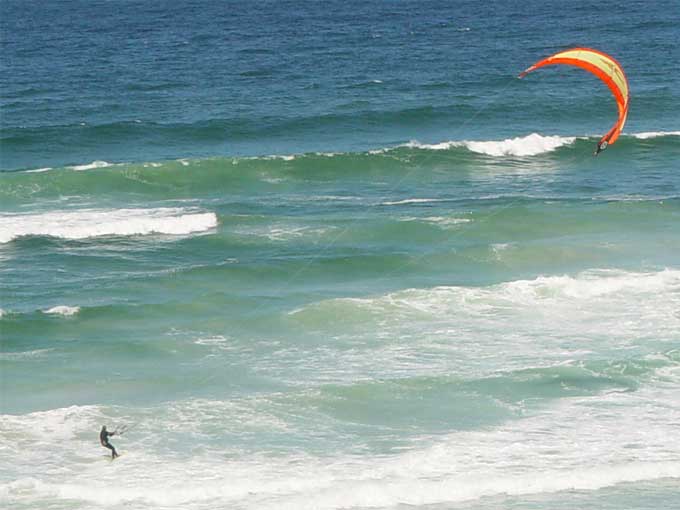 Kite Surfing a short distance before The Cape of Good Hope