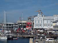 V&A Waterfront with Clock Tower and Nelson Mandela Gateway to Robben Island